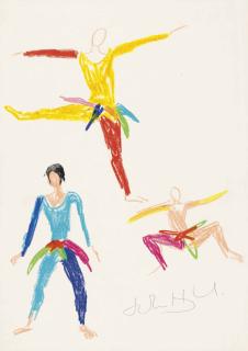 John Hoyland, R.A. - Two designs for the Ballet Zansa