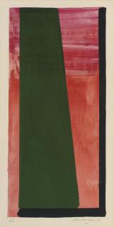 John Hoyland, R.A. - Untitled (red and green)