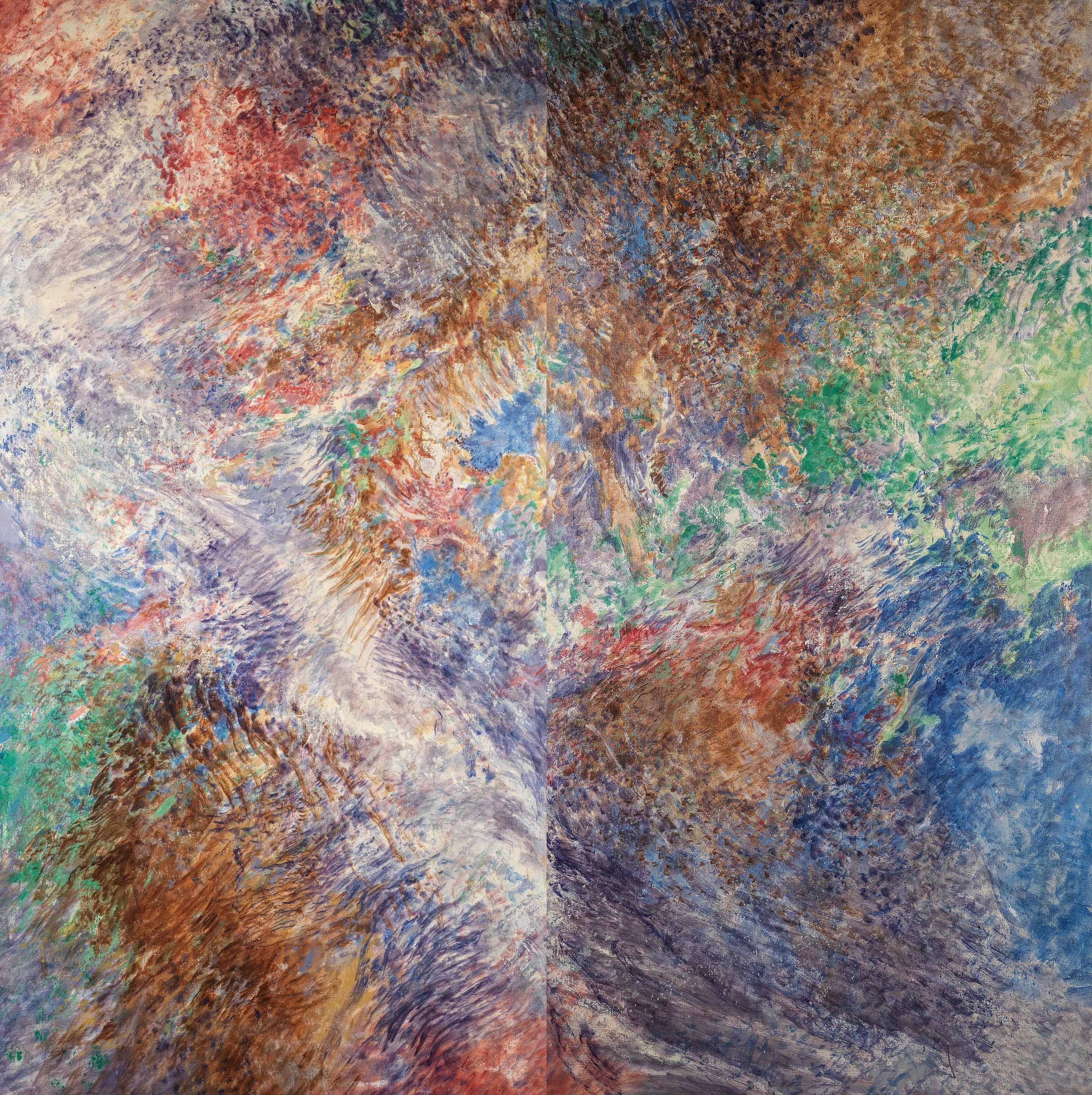 John Hubbard - Shah Nameh Landscape overall, in two parts