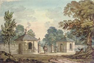 John Inigo Richards, R.A. - Figures Before A Gateway