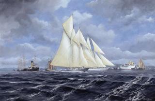John J. Holmes - A busy day on the Clyde: Octavia and Alisa heading out to the racing ground