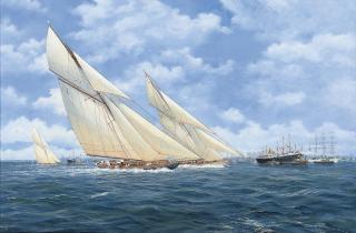 John J. Holmes - Britannia and Lulworth racing in the Solent