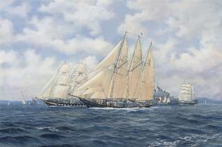 John J. Holmes - The sail training ships Sir Winston Churchill, Royalist and Lord Nelson in the Solent