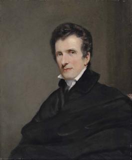 John Jackson - Portrait of Antonio Canova (1757-1822), half-length, in a black coat and white cravat