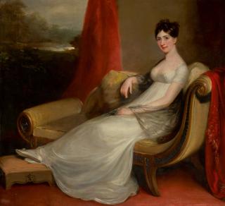 John James Masquerier, R.A. - Portrait Of Maria Vicenta Solís Lasso De La Vega, Duchess Of Fernán-Nuñez (B. 1780), Full-Length, Reclining On A Chaise Longue