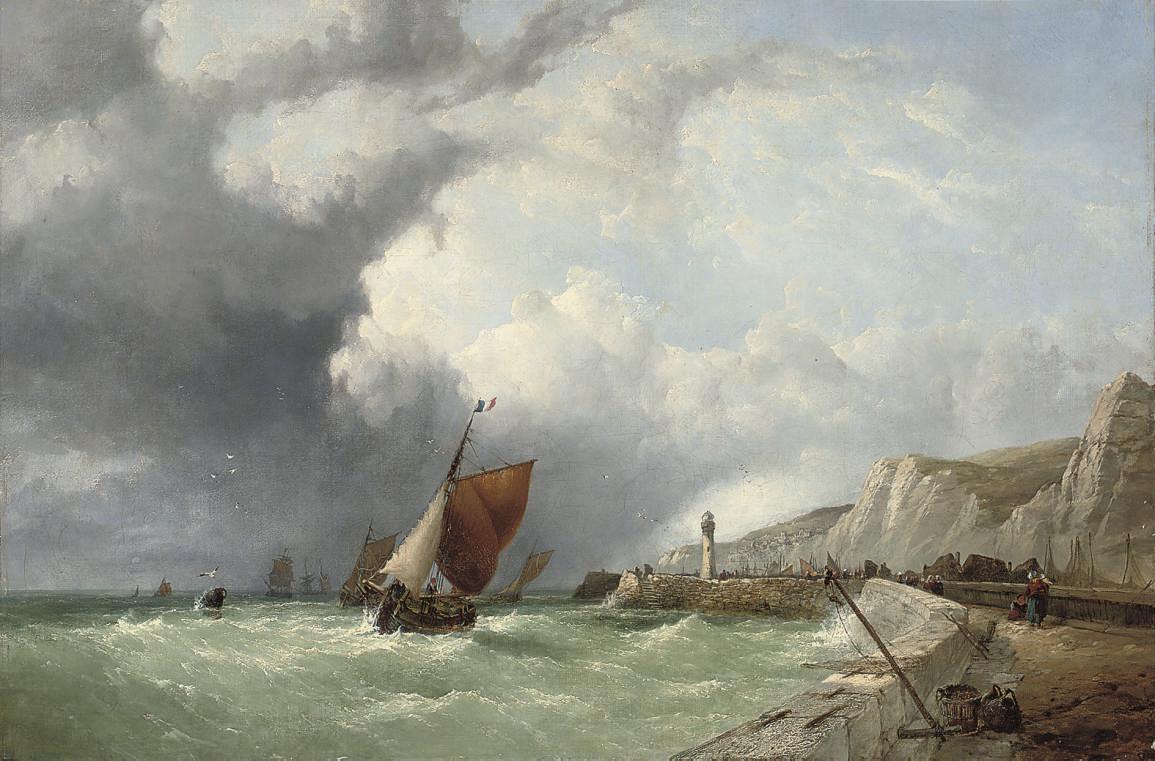 John James Wilson - A breezy day off the Brittany coast