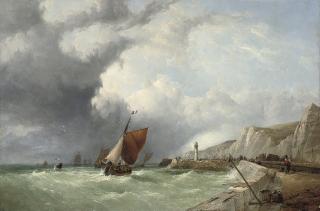 John James Wilson - A breezy day off the Brittany coast