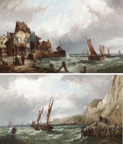 John James Wilson - Fishing off the South Coast and Shipping off Normandy