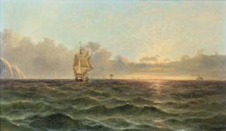 John James Wilson - Running down the Channel at dusk