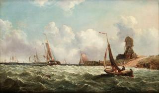 John James Wilson - Ships at the coast