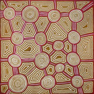 John John Bennett Tjapangati - Untitled (Tingari site of Kirriyultu), 1989