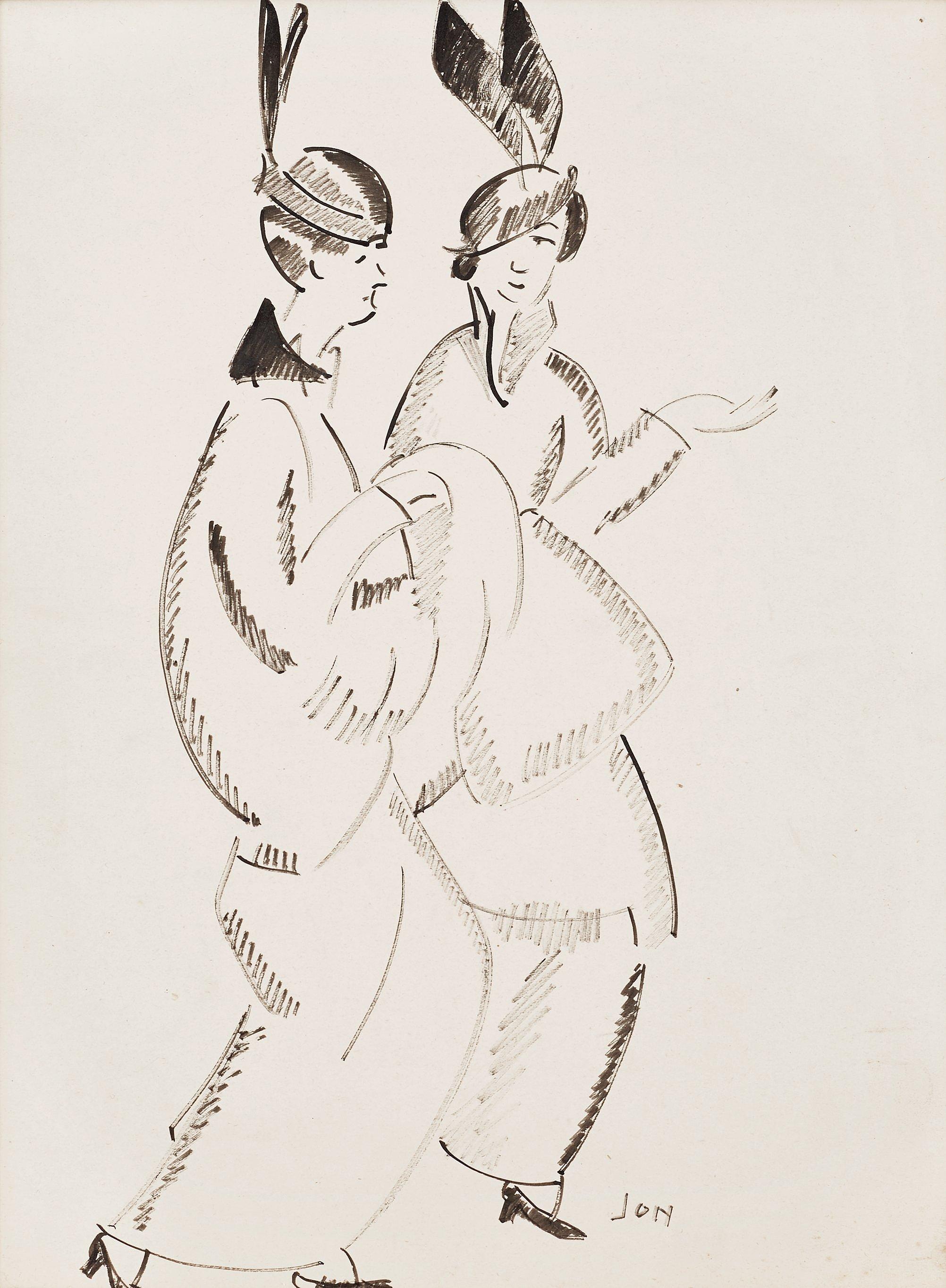 John Jon-And - Two ladies in hats