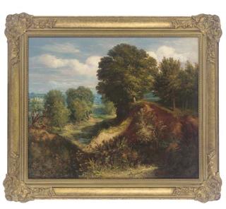 John Joseph Cotman - Sandpits near Norwich, with the river Wherry beyond