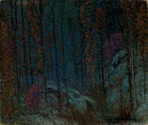 John Joseph Enneking - Dark Mood in the Woods