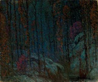 John Joseph Enneking - Dark Mood in the Woods