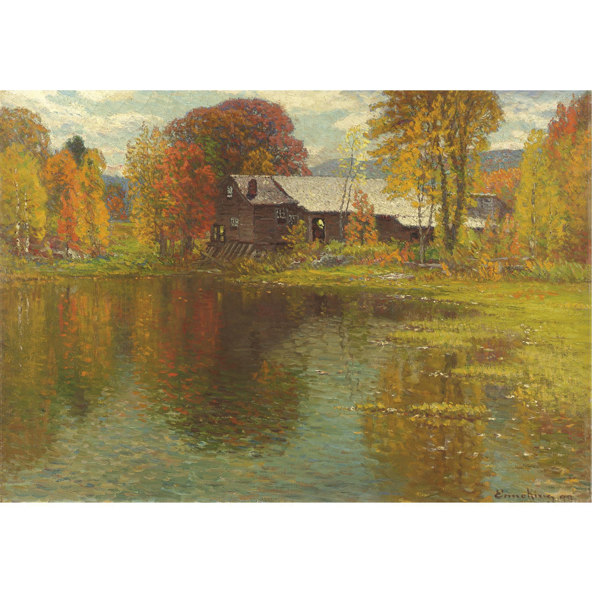 John Joseph Enneking - Old Mill, North Sutton, New Hampshire