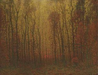 John Joseph Enneking - Sunset Through the Woods