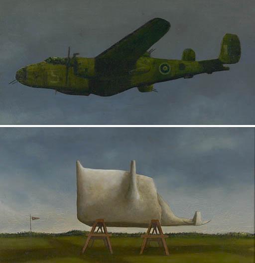 John Kelly - Dobell\'S Cow And Mitchell Bomber II (Diptych)