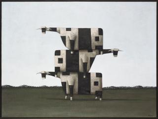 John Kelly - Three Cows in a Pile, 2014