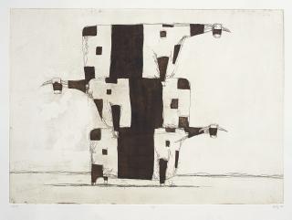 John Kelly - Untitled (Three cows in a pile)