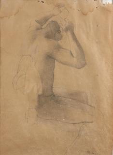 John Koch - Seated Figure Wrapping His Head