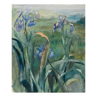 John La Farge - Blue Iris, Study