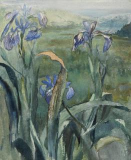 John La Farge - Blue Iris, Study