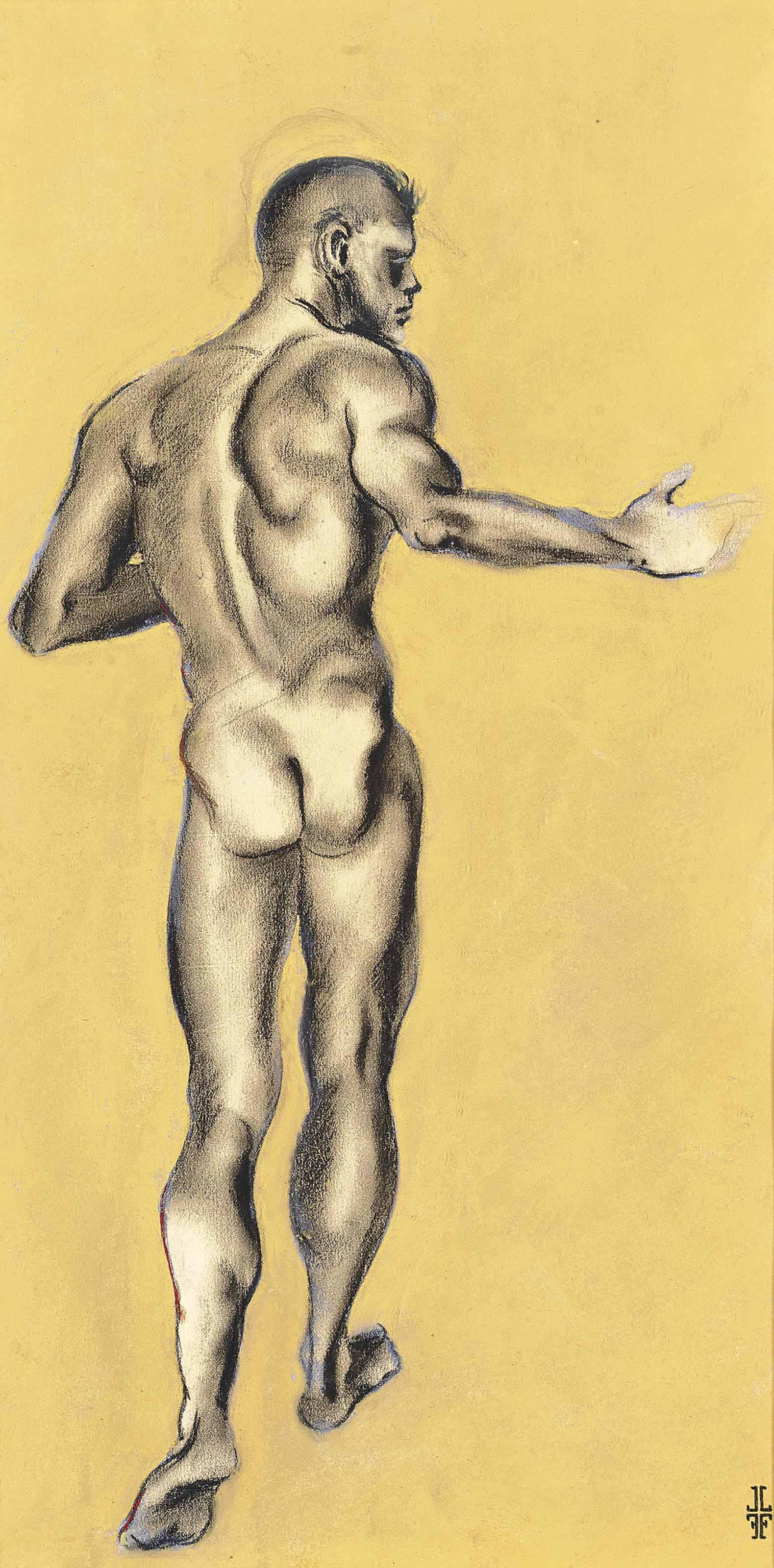 John La Farge - Male Nude
