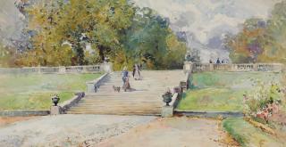 John La Farge - On a Park Terrace