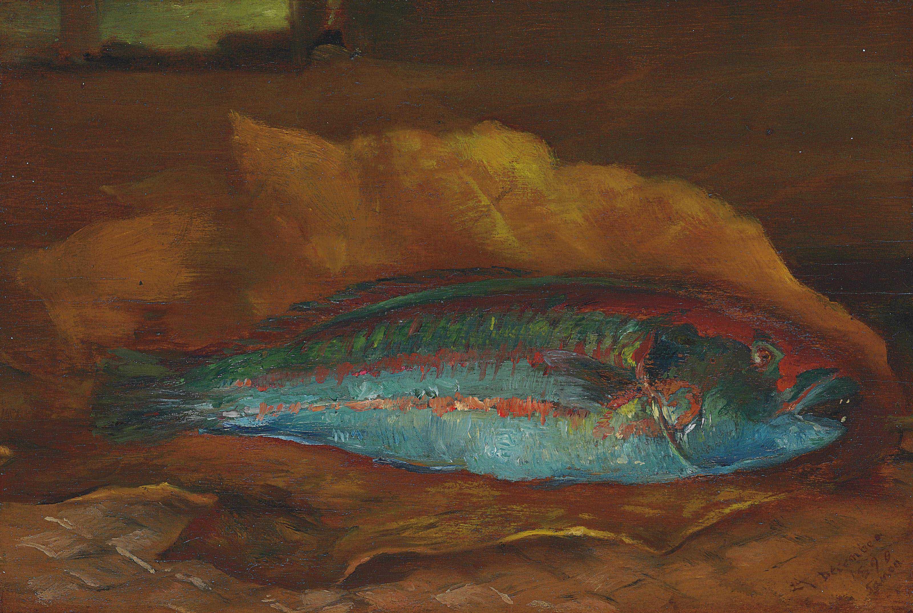 John La Farge - Study of the Parrot Fish