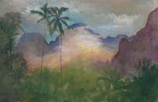 John La Farge - Uponohu, End of Cook\'s Bay, Island of Moorea, Sunset
