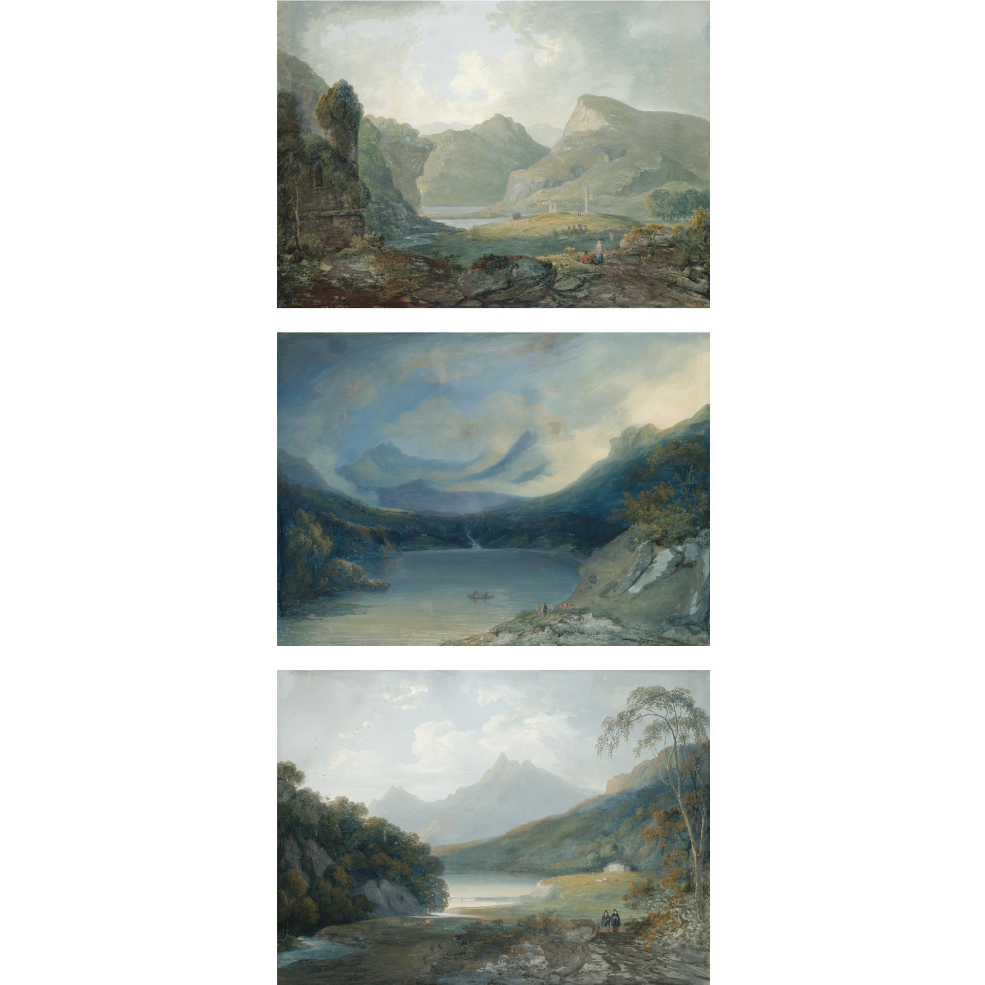 John Laporte - Three Views Of Ireland: Including: Glendalough, County Wicklow And Two Views Of Lake Killarney, County Kerry