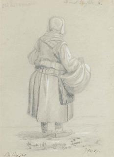 John Le Capelain - The old fish woman