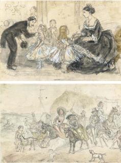 John Leech - \'A great liberty\'; and At the seaside (both illustrated)