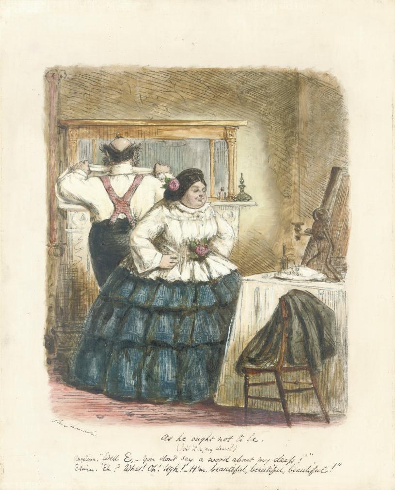 John Leech - \'The husband as he ought to be\' (illustrated); and \'As he ought not to be\'