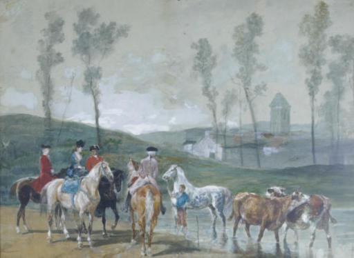 John Lewis Brown - A Hunting Party