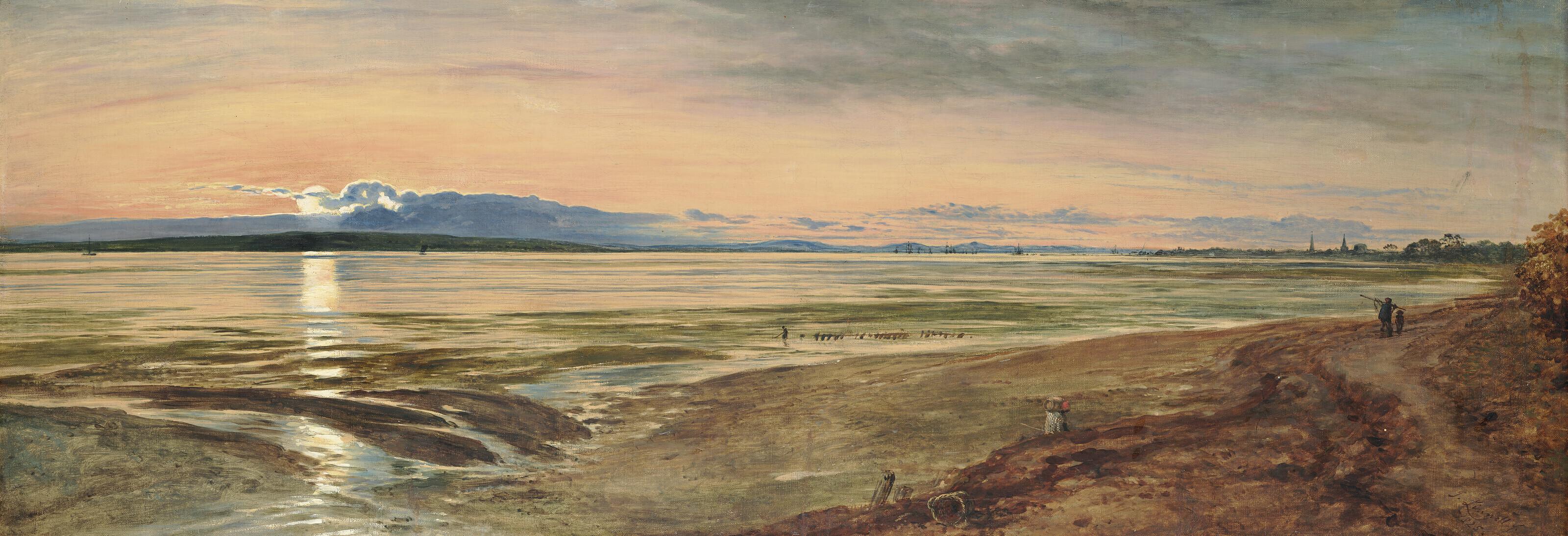 John Linnell - Southampton from the River near Netley Abbey