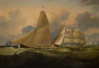 John Lynn - Revenue Cutters And A Frigate Off The English Coast 