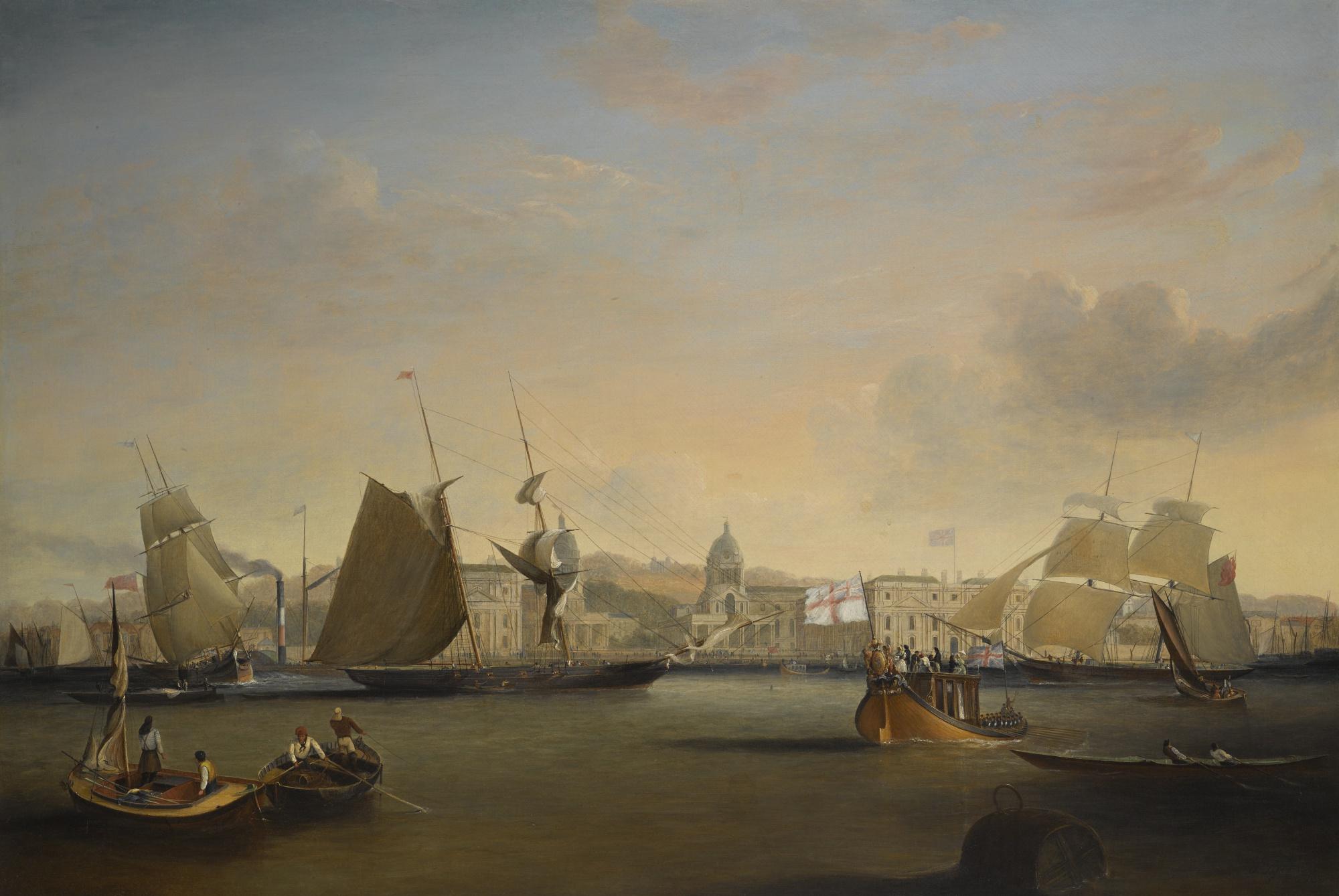 John Lynn - Ships Sailing Off Greenwich Palace