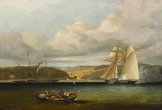 John Lynn - The Royal Yacht visiting the Isle of Wright