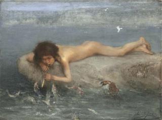 John Macallan Swan, R.A. - The Piping Fisher Boy