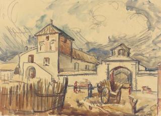 John Maclauchlan Milne, R.S.A. - Market day