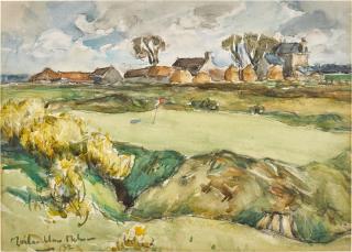 John Maclauchlan Milne, R.S.A. - The 9th Hole at Lamlash, Arran