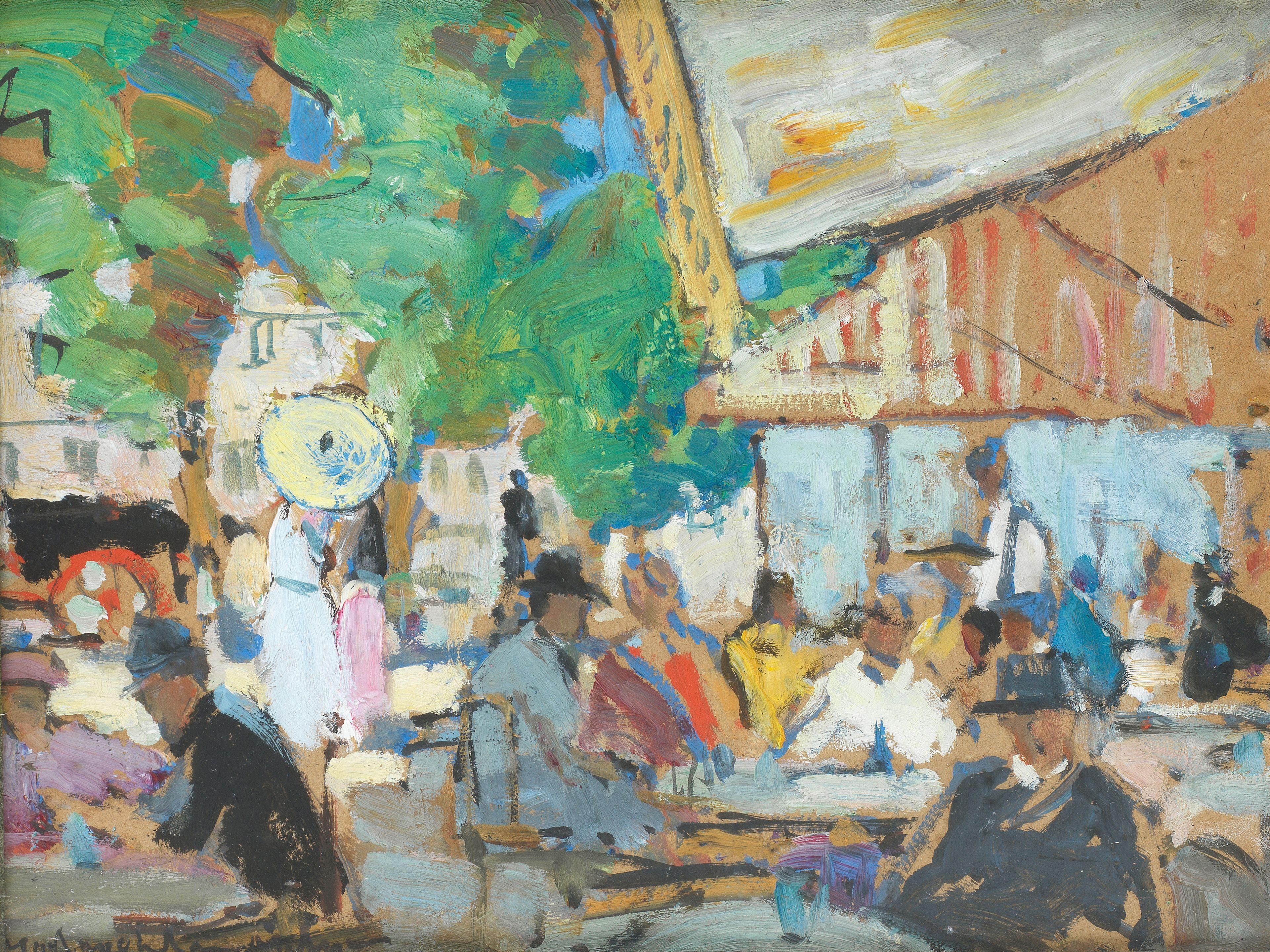 John Maclauchlan Milne RSA - Café de la Rotonde, Paris, 1921
