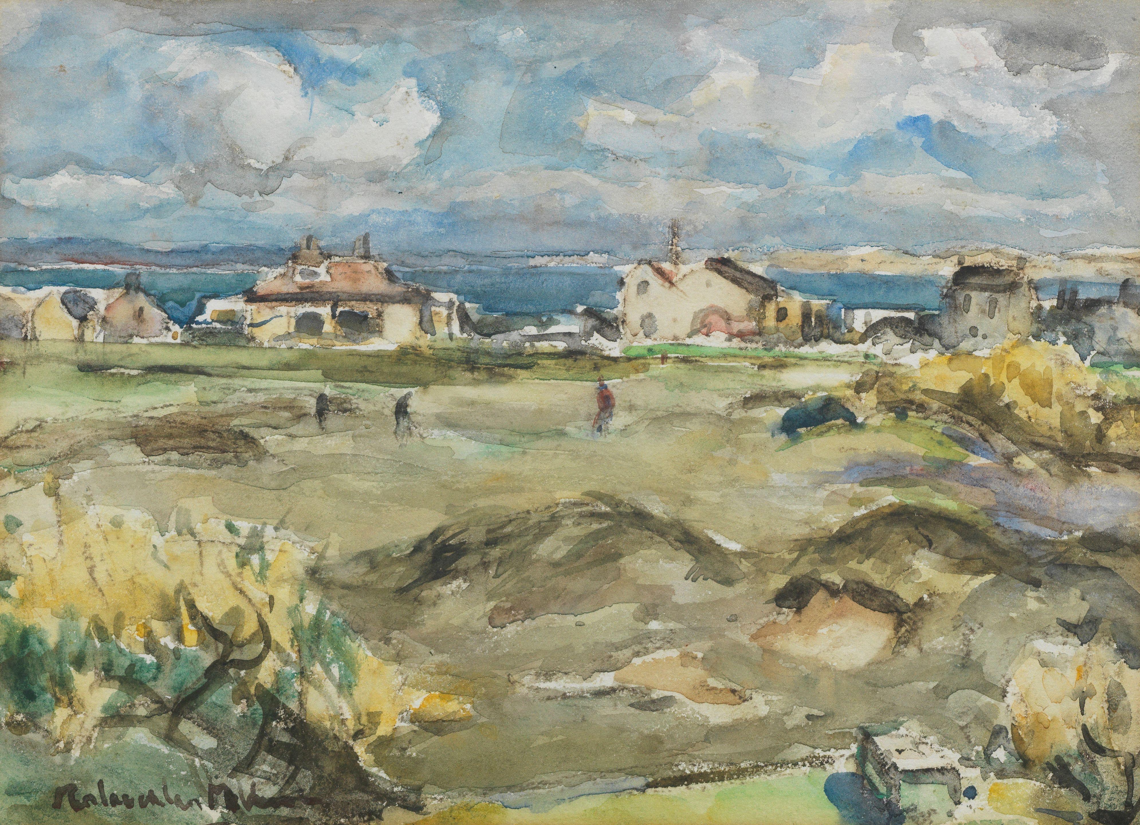 John Maclauchlan Milne RSA - On the golf course