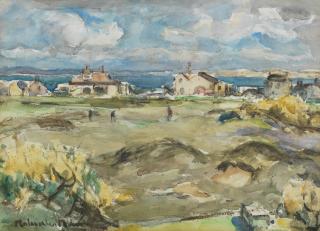 John Maclauchlan Milne RSA - On the golf course