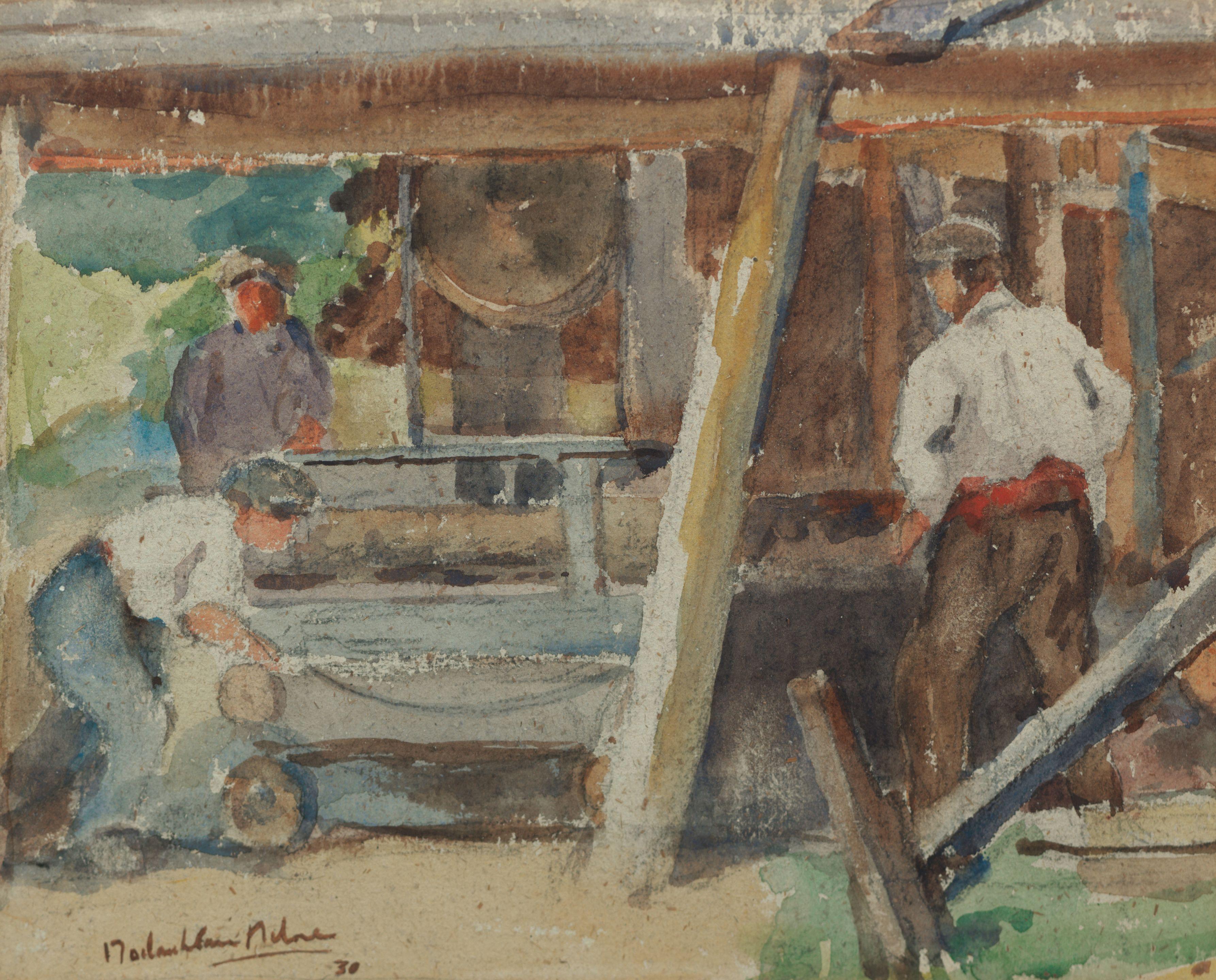 John Maclauchlan Milne RSA - Woodcutters