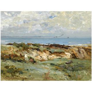 John Maclauchlan Milne - Upon The Clifftop