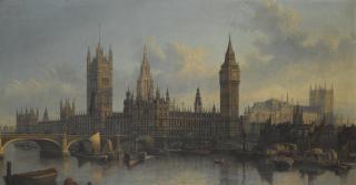 John Macvicar Anderson - The Palace Of Westminster From The Thames