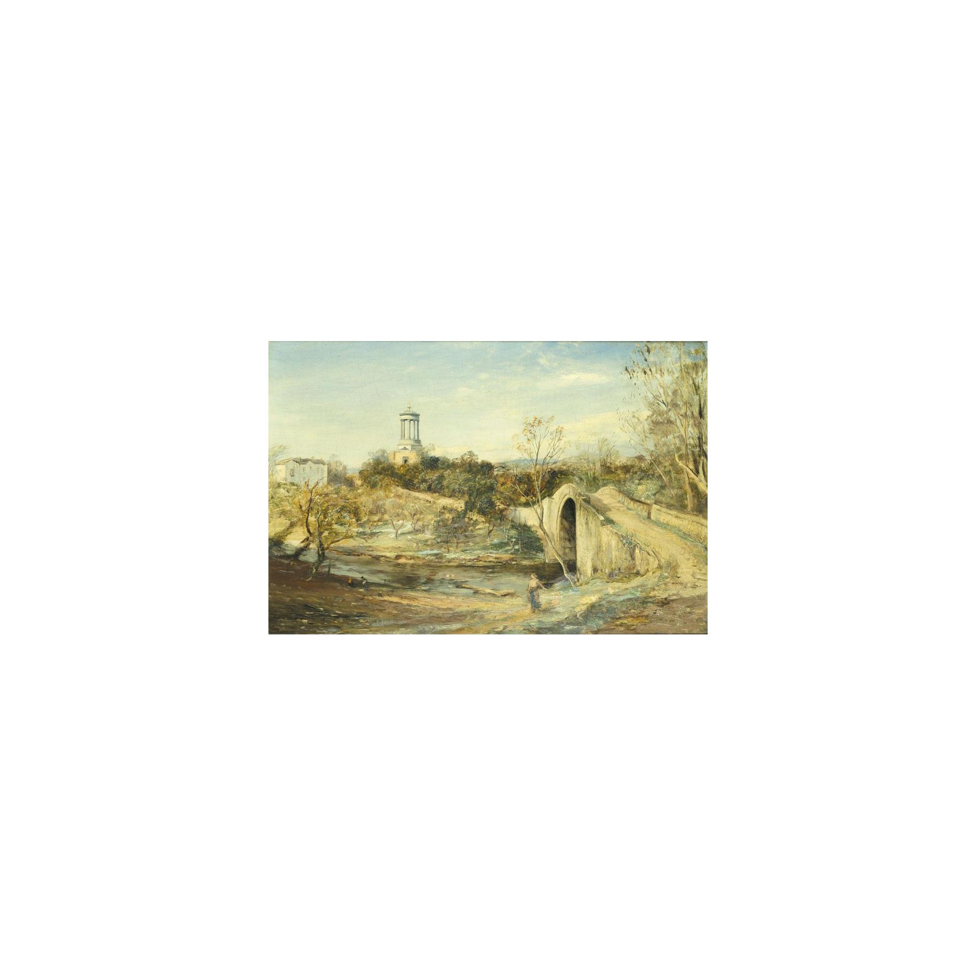 John MacWhirter R.A., H.R.S.A., R.I., R.E., - Brig O\'Doon And The Burns Monument